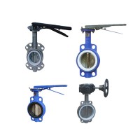 Stainless Steel 316 Wafer Type Ptfe Seat Pn16 Butterfly Valve Dn250